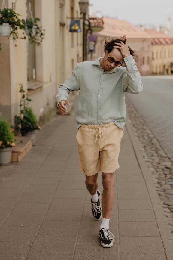 Linen Shorts Ares Dusty Rose 9