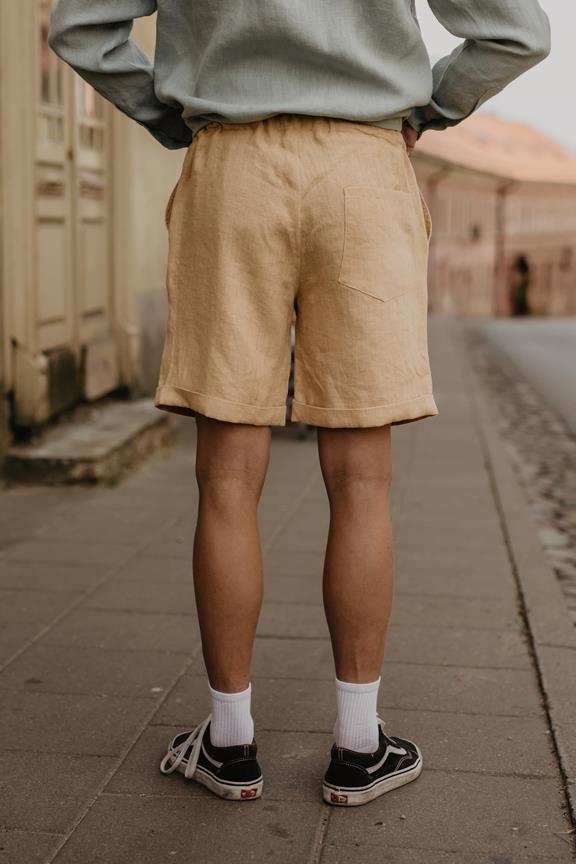 Linen Shorts Ares Dusty Rose 10