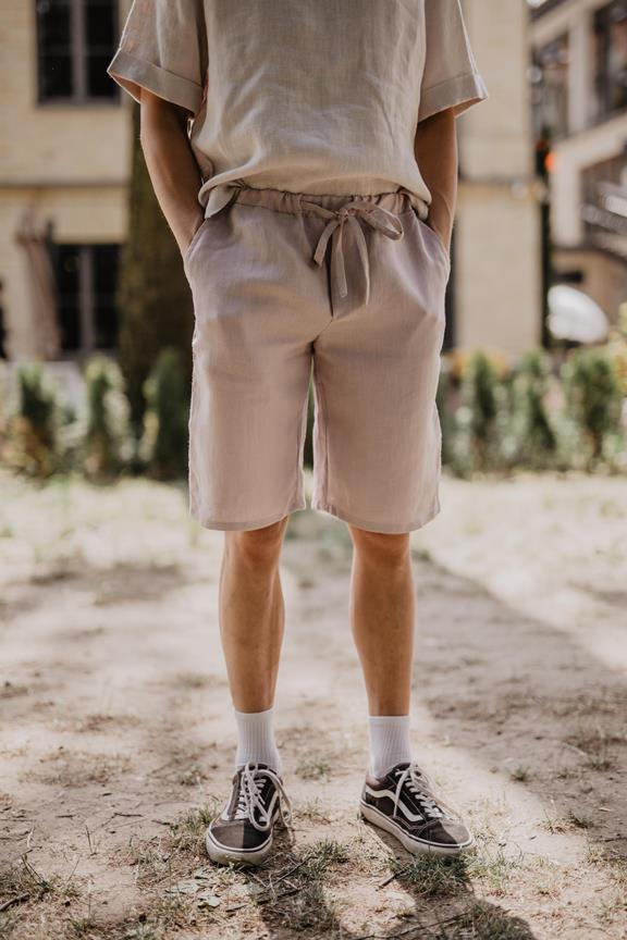 Classic Linen Shorts Hermes Cotton Candy 8