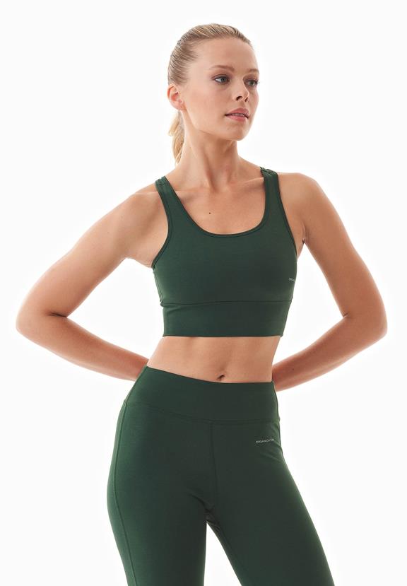 Betsyy Organic Cotton Bralette Dark Green from Shop Like You Give a Damn