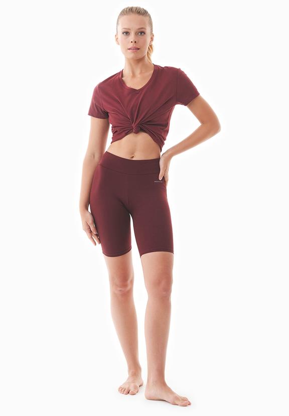Lolla Organic Cotton Cycling Leggings Dark Red from Shop Like You Give a Damn