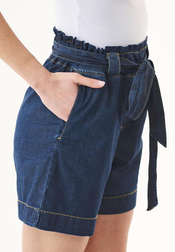 Organic Cotton Denim Look Paperbag Shorts 5