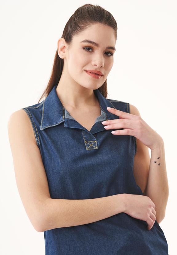 Organic Cotton Denim Blouse Top from Shop Like You Give a Damn
