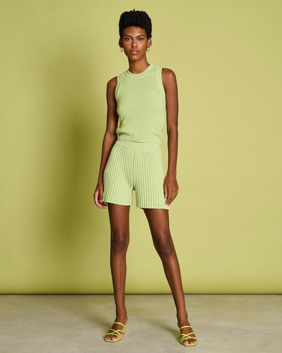Gebreide Short Idoia Matcha Groen from Shop Like You Give a Damn Gebreide Short Idoia Matcha Groen from Shop Like You Give a Damn