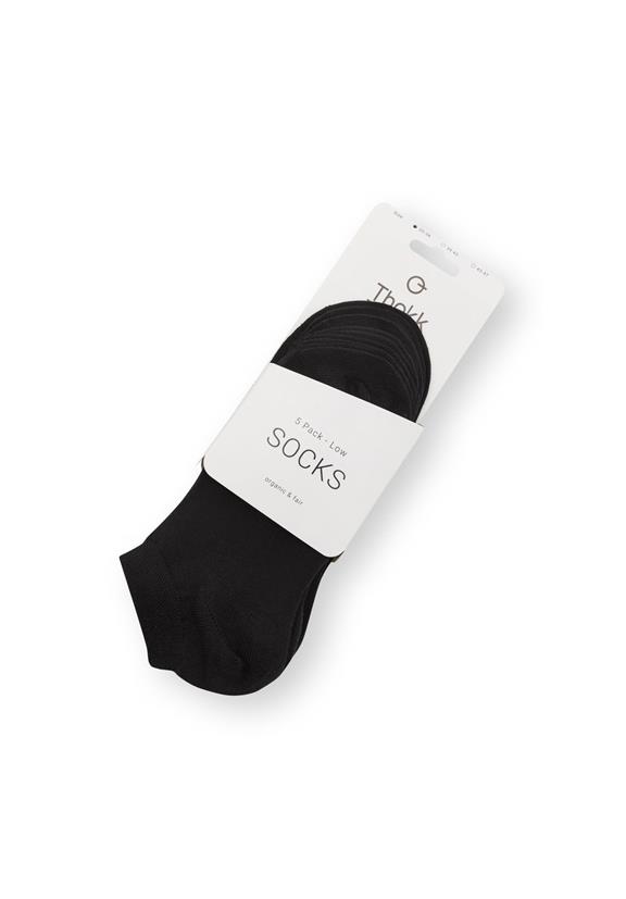 Low Socks 5 Pack Black 2