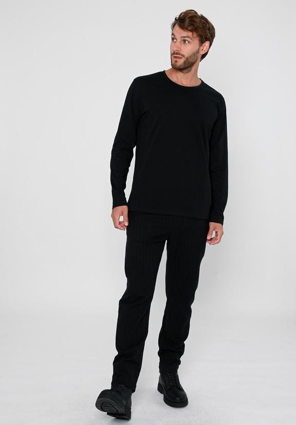 Fitted Long Sleeve T-Shirt Black 3