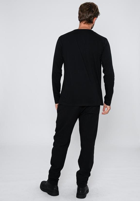 Fitted Long Sleeve T-Shirt Black 6