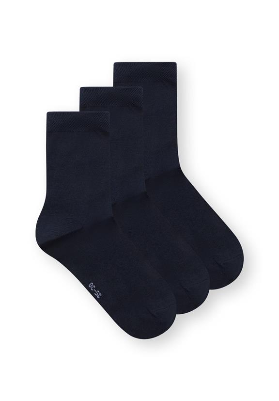 Mid Socks 3 Pack Midnight Blue 1