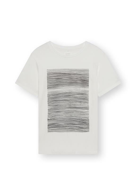 T-Shirt Strijkt Gebroken Wit 1
