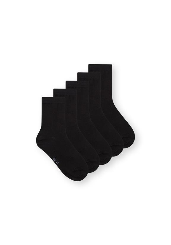 Mid Socks 5 Pack Black 1