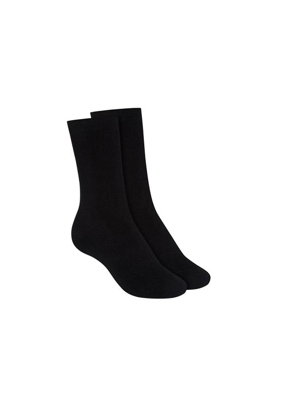 Warme Hohe Socken 2er Pack Schwarz 1