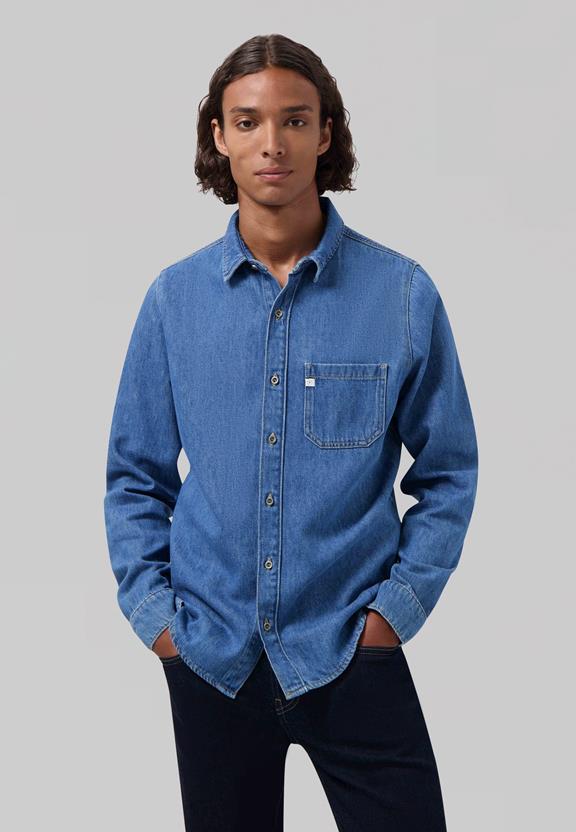 Overhemd Stanley Medium Steenblauw 1