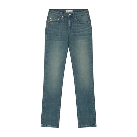 Jeans Straight Faye Medium Fade Blau 5