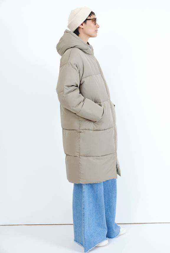 Elphin Puffer Coat Pale Olive from Shop Like You Give a Damn