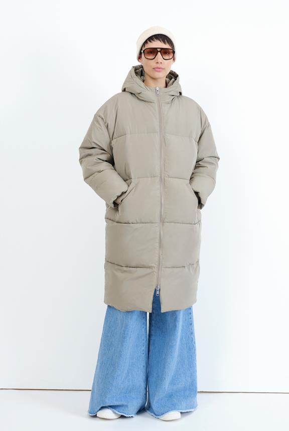 Elphin Puffer Coat Pale Olive from Shop Like You Give a Damn