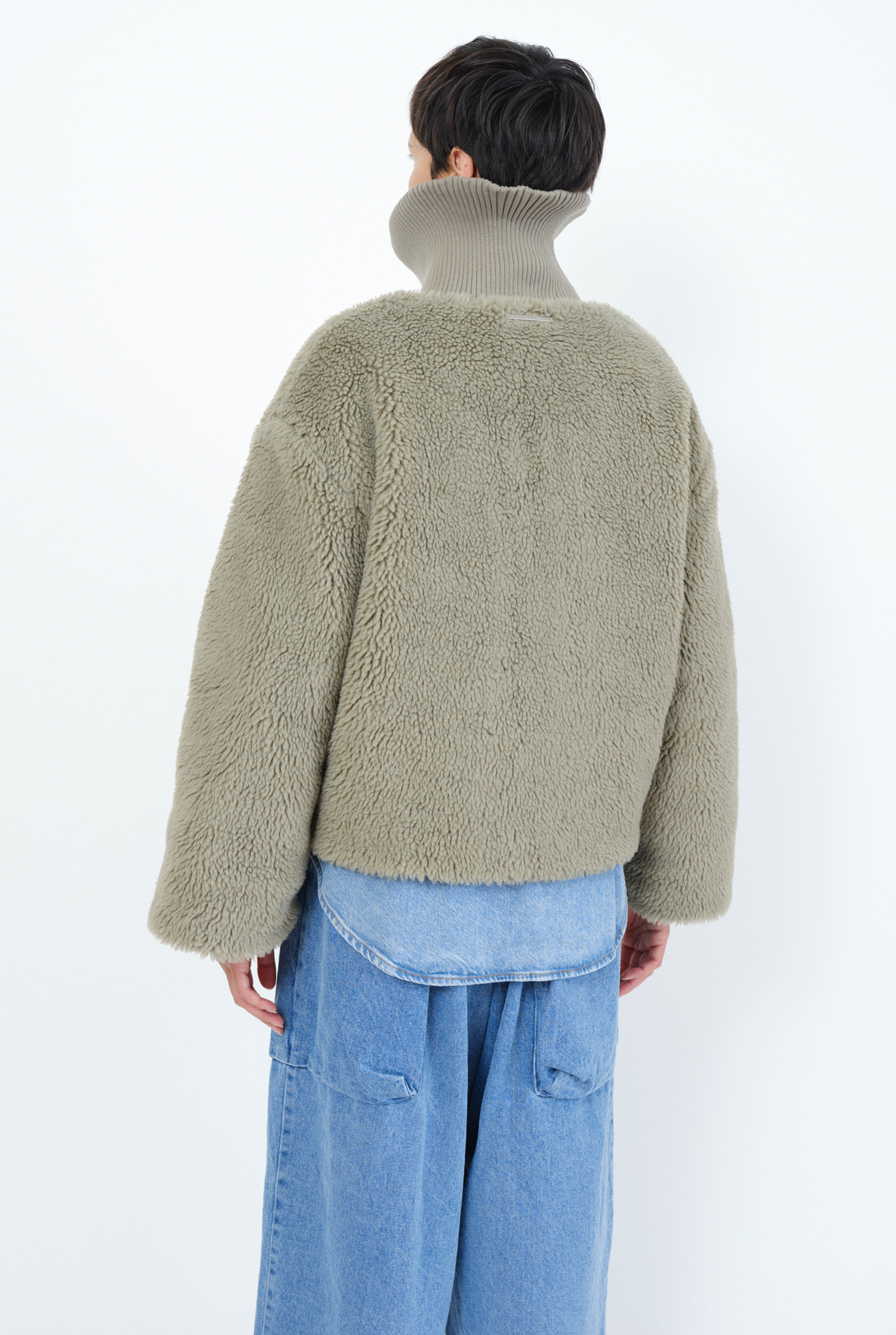 Korsika Teddy Bomber Pale Olive from Shop Like You Give a Damn