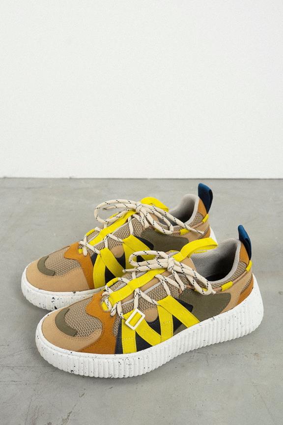 Sunderland Sneakers Brown/ Neon Yellow from Shop Like You Give a Damn