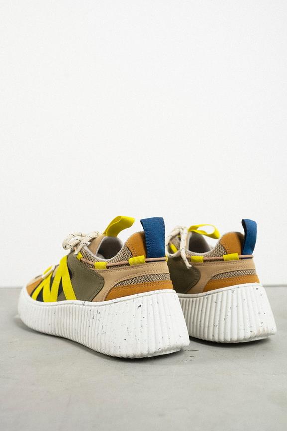 Sunderland Sneakers Brown/ Neon Yellow from Shop Like You Give a Damn