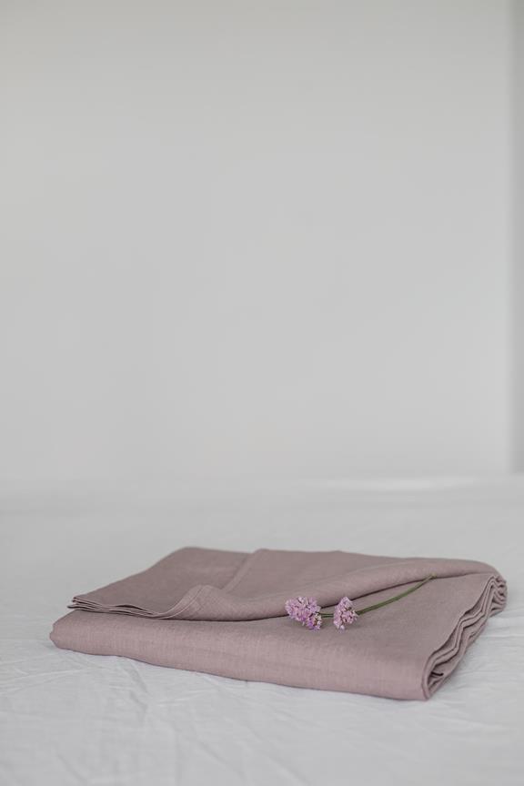 Linen Flat Sheet Rosy Brown 3