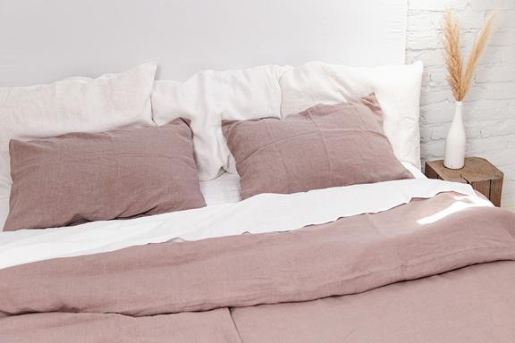 Linen Sheets Set Rosy Brown 2