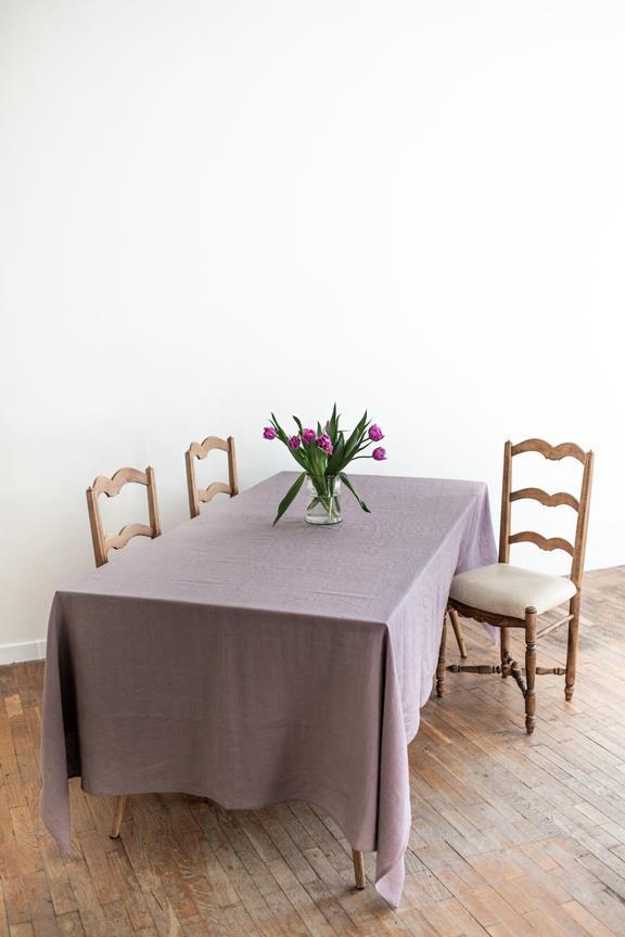 Linen Tablecloth Dusty Lavender 2