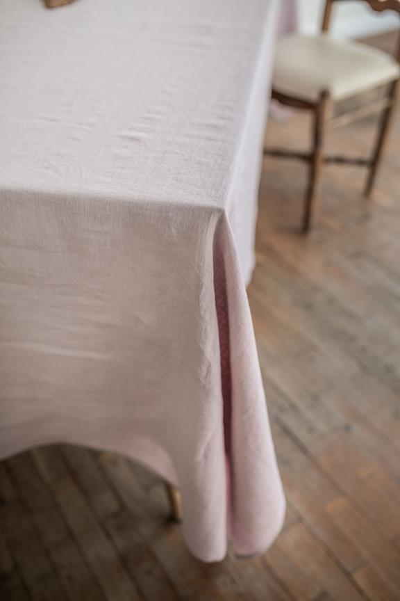 Linen Tablecloth Dusty Rose 1