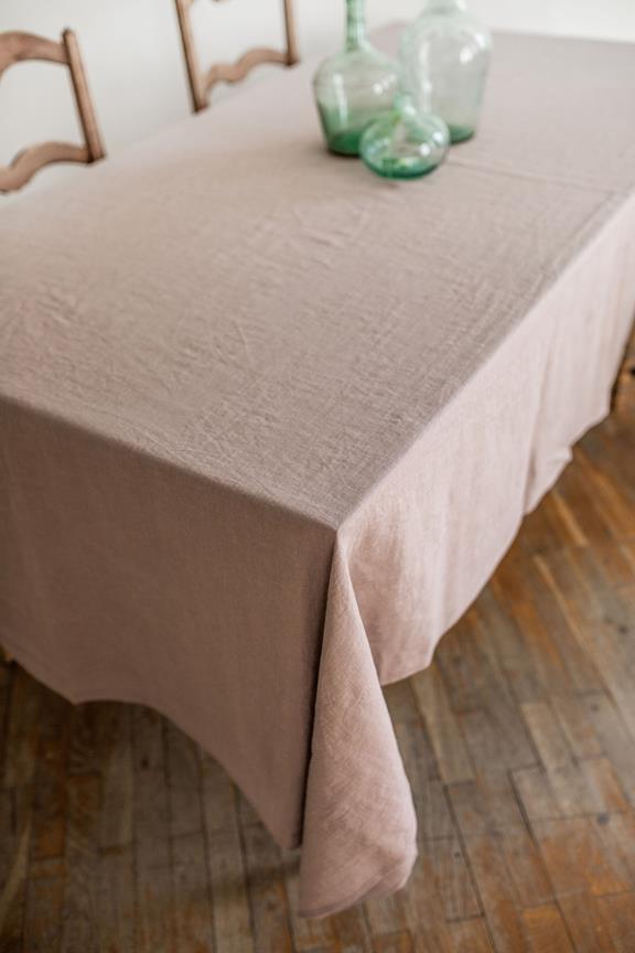 Linen Tablecloth Rosy Brown 1