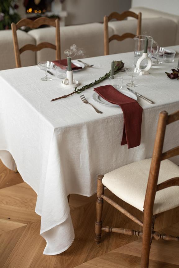 Linen Tablecloth White 2