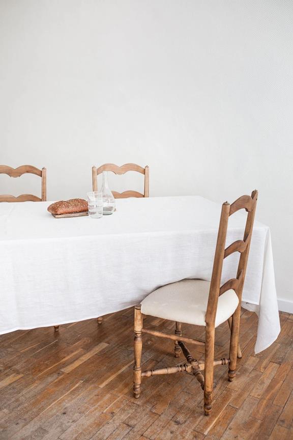 Linen Tablecloth White 3