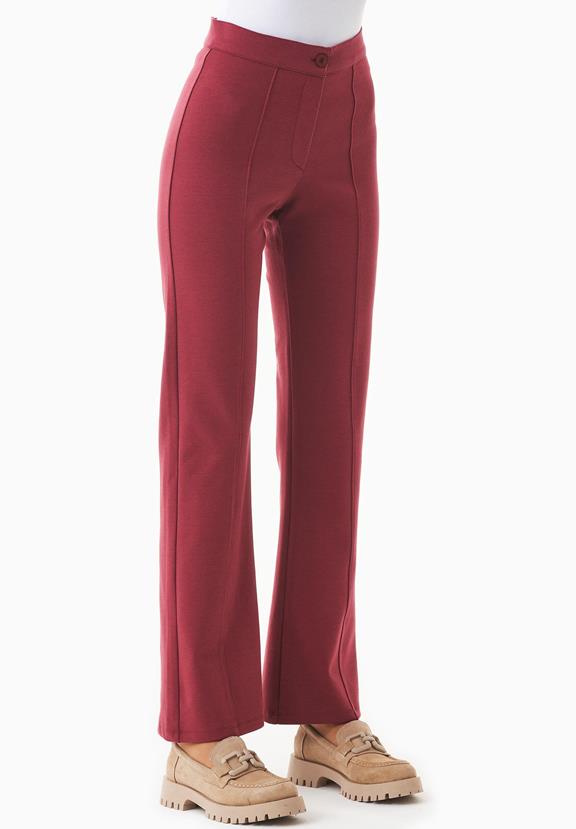 Flared Pants Organic Cotton And Tencelâ¢ Modal Red from Shop Like You Give a Damn