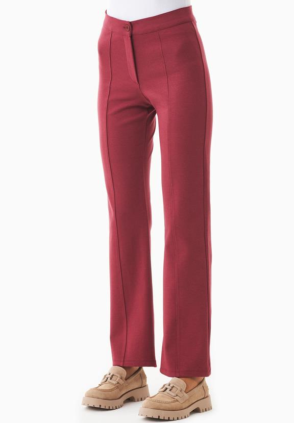 Flared Pants Organic Cotton And Tencelâ¢ Modal Red from Shop Like You Give a Damn