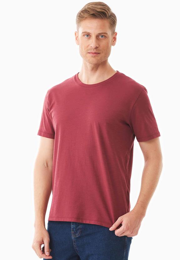 Basic T-Shirt Organic Cotton Red from Shop Like You Give a Damn
