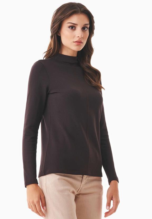 Long Sleeve Shirt Organic Cotton And Tencel™ Modal  Brown 3