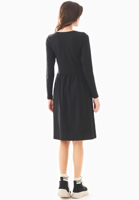 Long Sleeve Jersey Dress Organic Cotton Black from Shop Like You Give a Damn