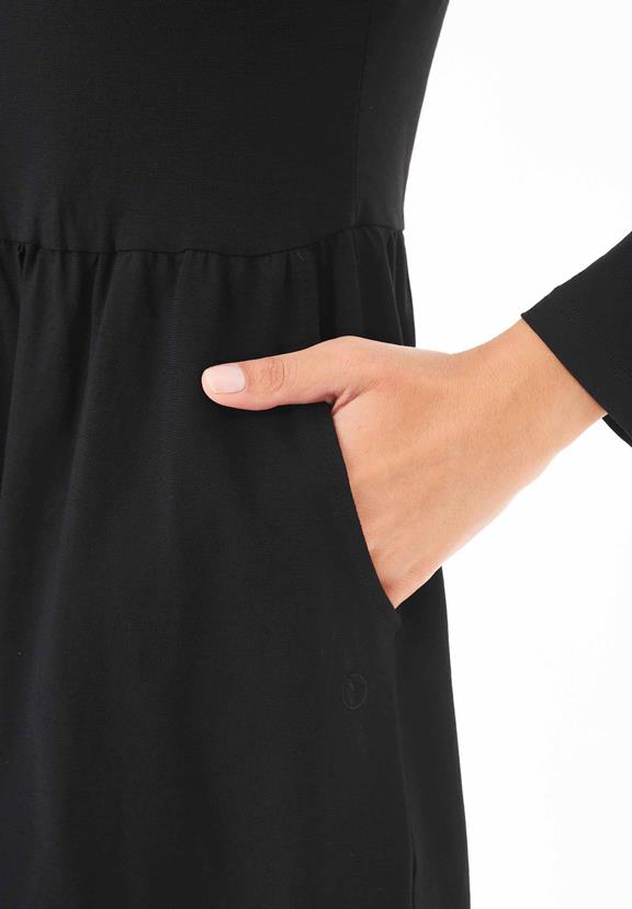 Long Sleeve Jersey Dress Organic Cotton Black from Shop Like You Give a Damn