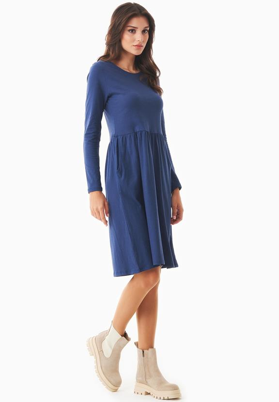 Long Sleeve Jersey Dress Organic Cotton Blue from Shop Like You Give a Damn
