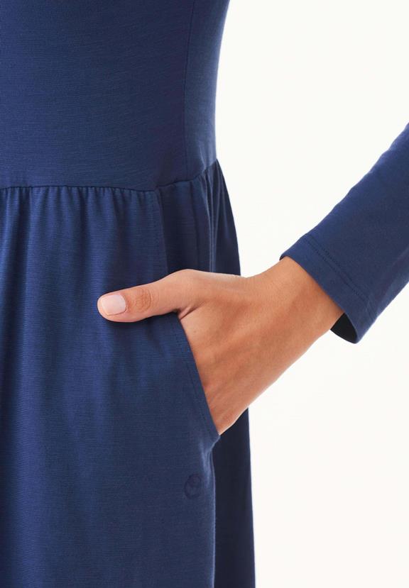 Long Sleeve Jersey Dress Organic Cotton Blue from Shop Like You Give a Damn