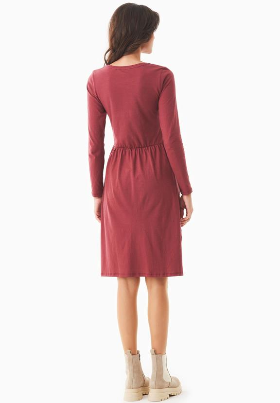 Long Sleeve Jersey Dress Organic Cotton Red from Shop Like You Give a Damn