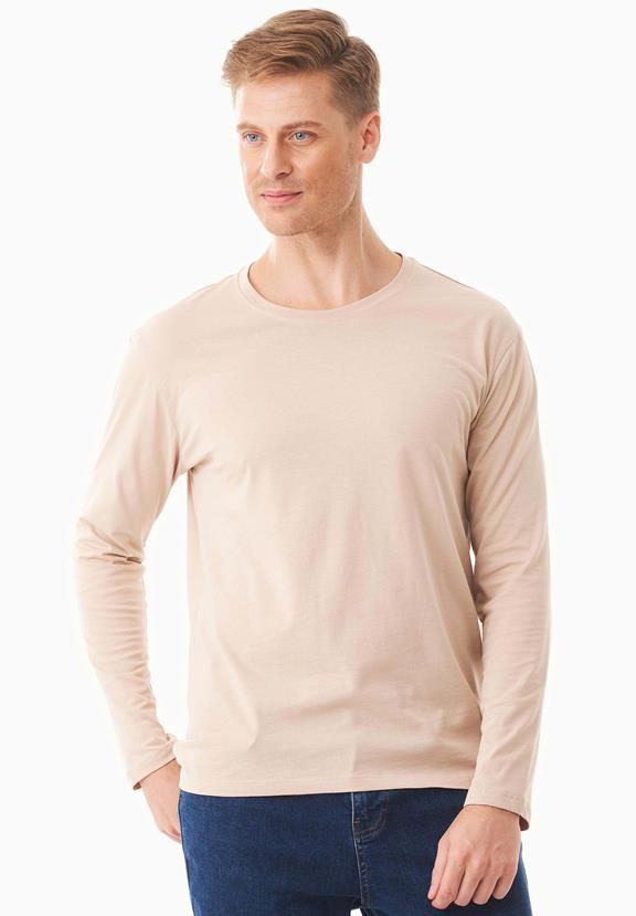 Long Sleeve Shirt Organic Cotton Beige via Shop Like You Give a Damn