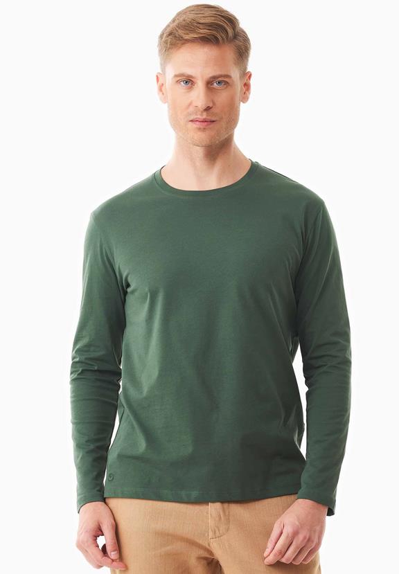 Long Sleeve Shirt Organic Cotton Green via Shop Like You Give a Damn