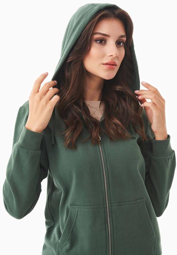 Sweat Jacket Soft Touch Organic Cotton Green from Shop Like You Give a Damn