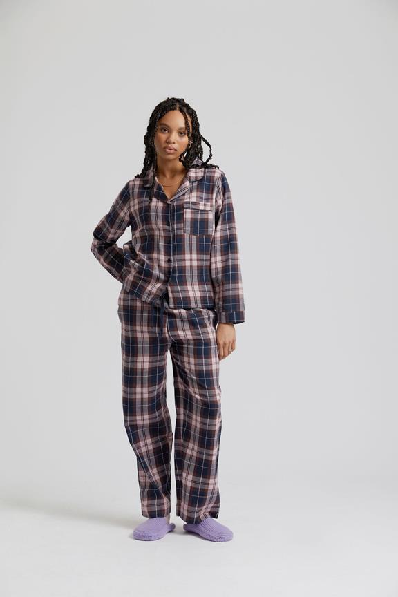 Pyjama Set Jim Jam Womens Gots Organic Cotton Dusty Mauve 1