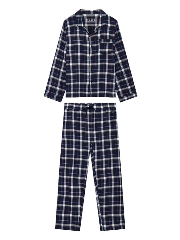 Jim Jam - Gots Biologisch Katoenen Pyjamaset Voor Dames Donkerblauw 2