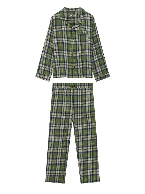 Pyjama Set Jim Jam Mens Gots Organic Cotton Pine Green 2
