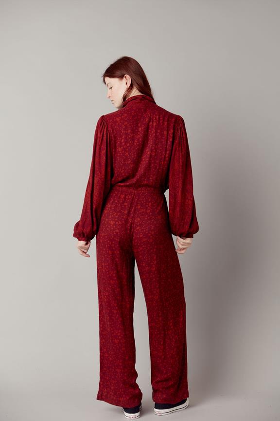 Jumpsuit Ava Rayon Wine Red 2
