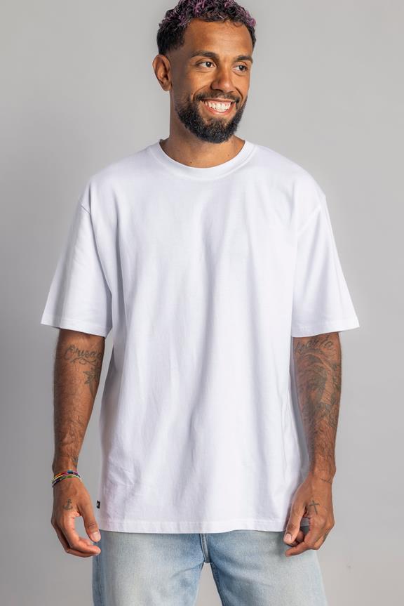 T-Shirt Zwaar Katoen Oversized Wit 1