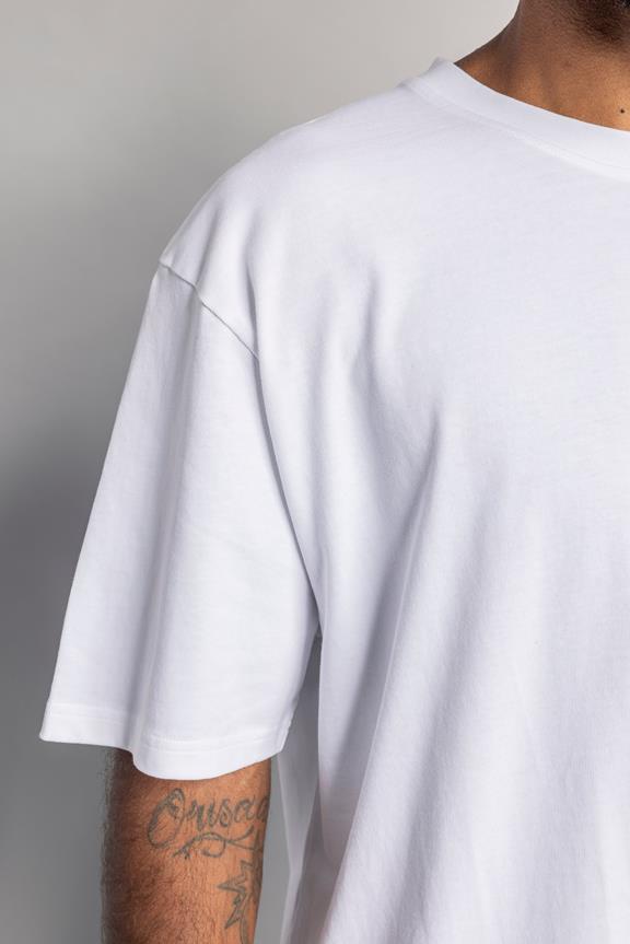 T-Shirt Zwaar Katoen Oversized Wit 5
