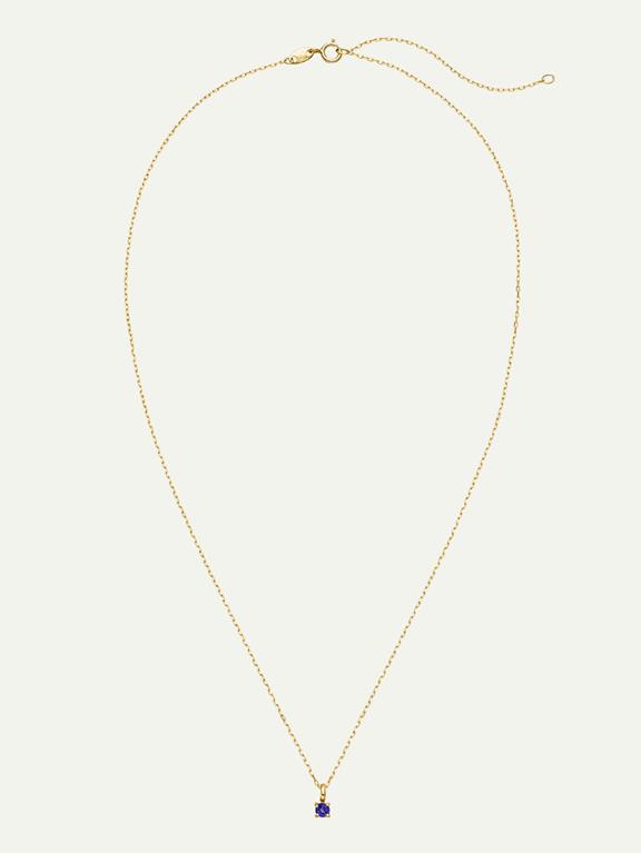Necklace Birthstone December 14k Real Gold & Iolite 2