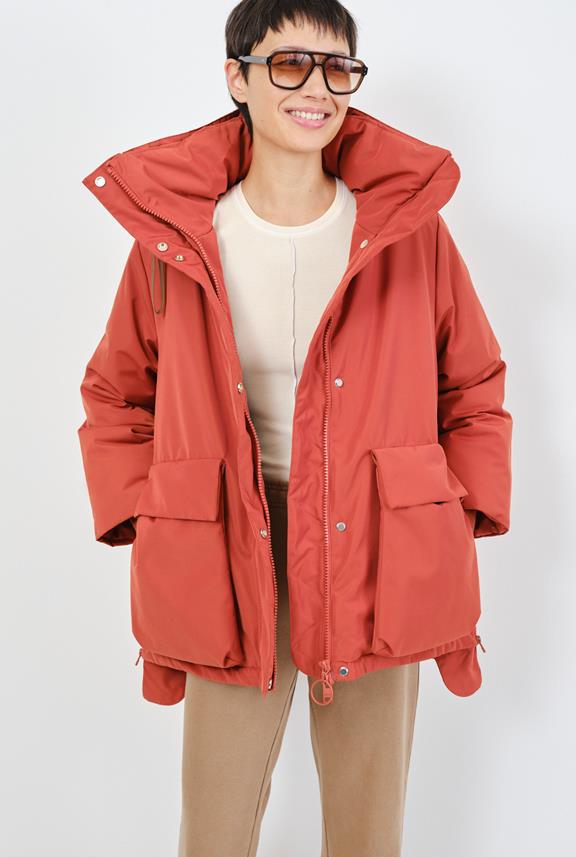 Short Parka Finley Burnt Red via Shop Like You Give a Damn