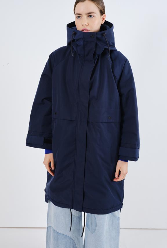 Coat Montebello Dark Navy via Shop Like You Give a Damn
